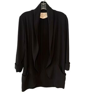 Wilfred Women's Black Crepe Long Line Shawl Collar Blazer in Size 4
